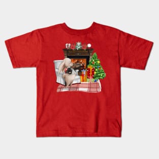 Playing violin on Christmas eve Kids T-Shirt